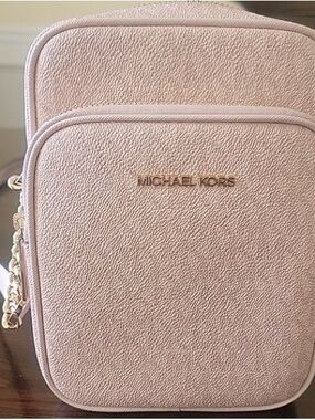 Michael Kors Dusty Pink Pebbled Leather Crossbody